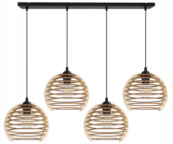 HÆNGELAMPE LOFT LYSKELYSE TRÆLAMPE ...