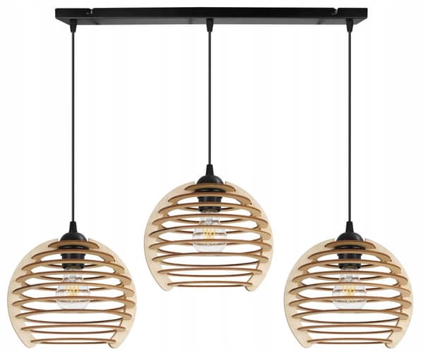 HÆNGELAMPE LOFT LYSKELYSE TRÆLAMPE ...
