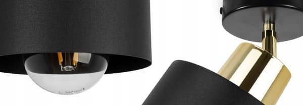 VÆGLAMPE LOFTSLAMPE Sconce SORT LED