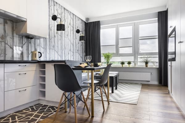 VÄGGLAMPA, KVADRIG LAMPA, TAKLAMPA, SVART LED-LAMPA