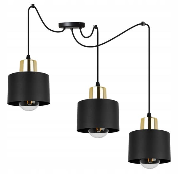 MODERN TAK HÄNGLAMPA SVART LED LAMPSKÄRM