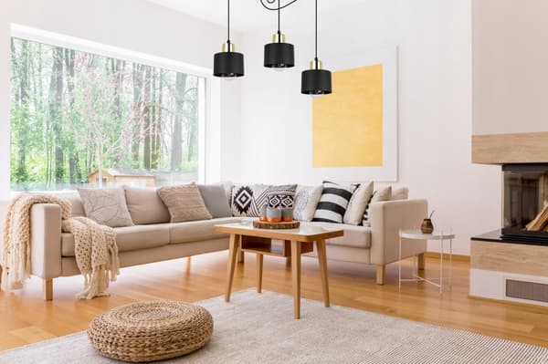 MODERN TAK HÄNGLAMPA SVART LED LAMPSKÄRM