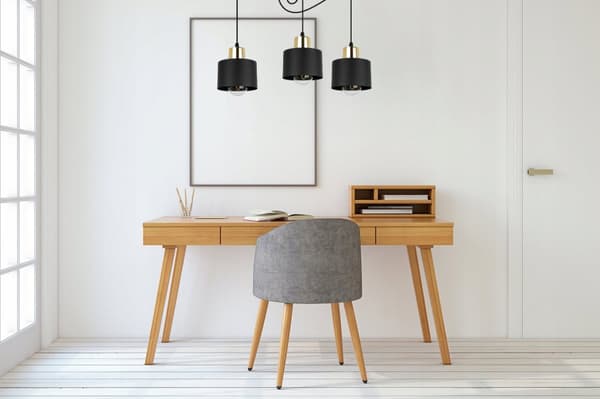 MODERN TAK HÄNGLAMPA SVART LED LAMPSKÄRM