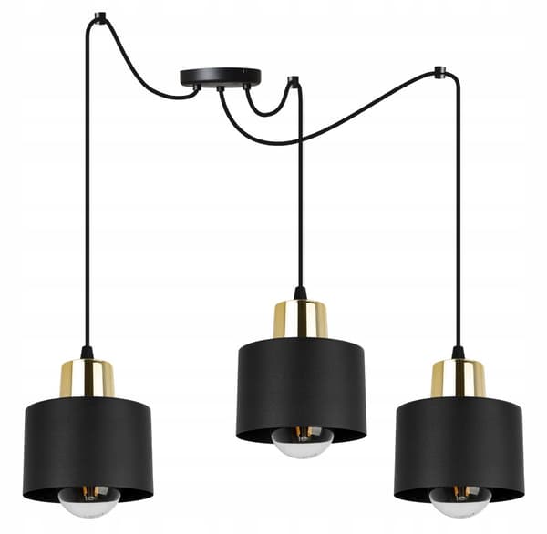 MODERN TAK HÄNGLAMPA SVART LED LAMPSKÄRM
