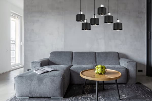 MODERN TAK HÄNGLAMPA SVART LED LAMPSKÄRM