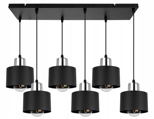 MODERN TAK HÄNGLAMPA SVART LED LAMPSKÄRM