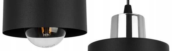 MODERN TAK HÄNGLAMPA SVART LED LAMPSKÄRM