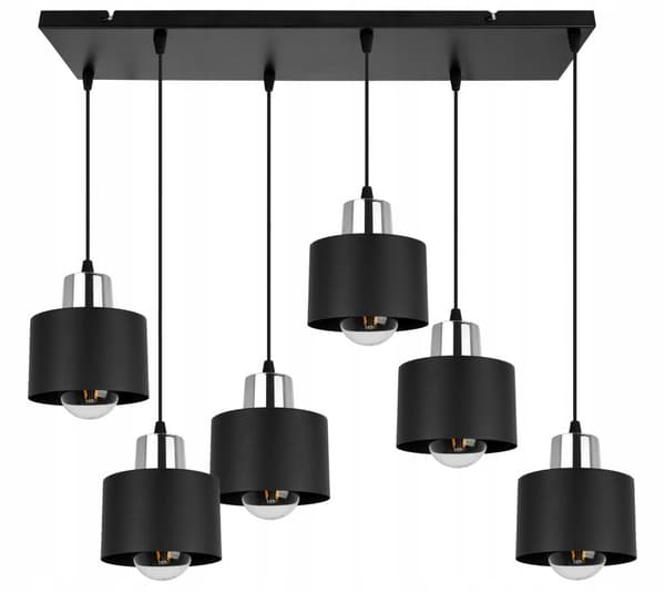 MODERN TAK HÄNGLAMPA SVART LED LAMPSKÄRM