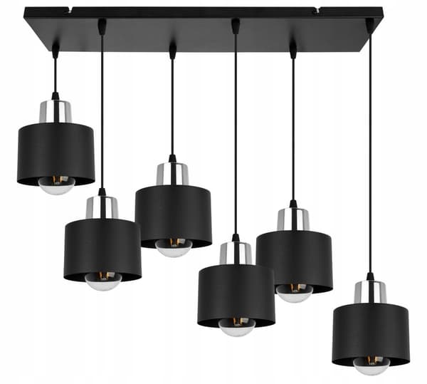 MODERN TAK HÄNGLAMPA SVART LED LAMPSKÄRM