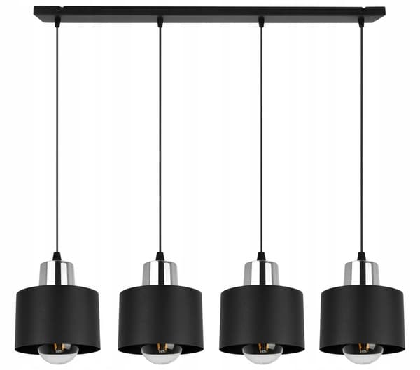 MODERNE LOFT HÆNGELAMPE SORT LED LAMPE Skærm