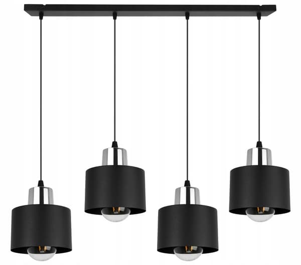 MODERNE LOFT HÆNGELAMPE SORT LED LAMPE Skærm