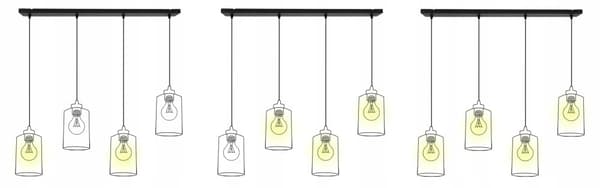MODERNE LOFT HÆNGELAMPE SORT LED LAMPE Skærm