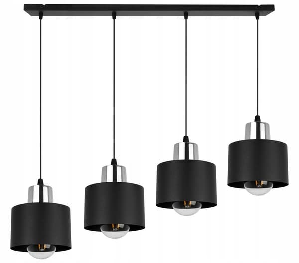 MODERNE LOFT HÆNGELAMPE SORT LED LAMPE Skærm