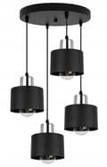 Miniatyrbild 3 av 10: MODERN TAK HÄNGLAMPA SVART LED LAMPSKÄRM