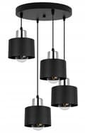 Miniatyrbild 2 av 10: MODERN TAK HÄNGLAMPA SVART LED LAMPSKÄRM