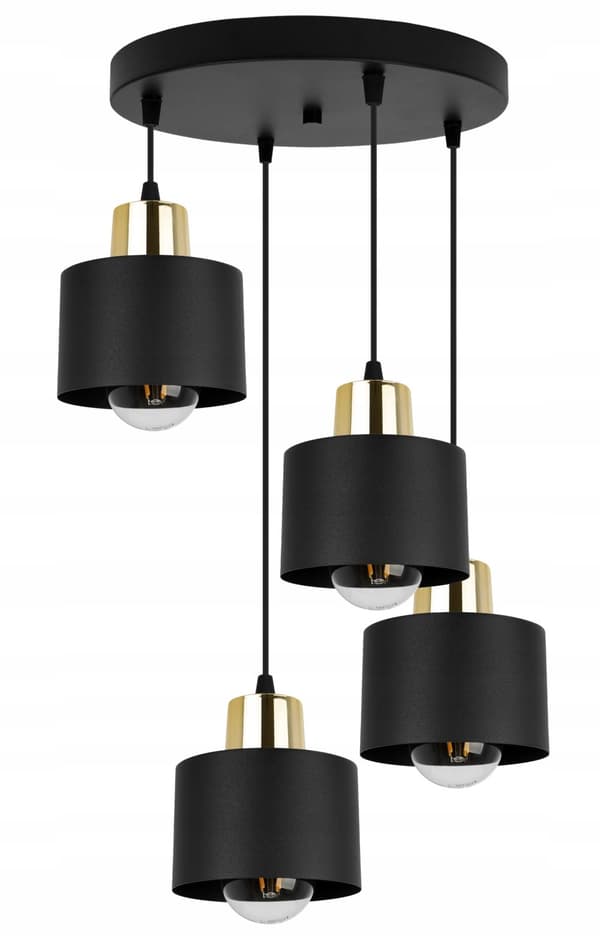 MODERNE LOFT HÆNGELAMPE SORT LED LAMPE Skærm