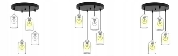 MODERNE LOFT HÆNGELAMPE SORT LED LAMPE Skærm