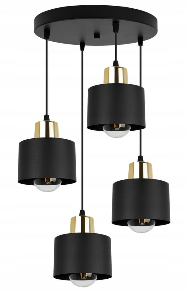 MODERNE LOFT HÆNGELAMPE SORT LED LAMPE Skærm