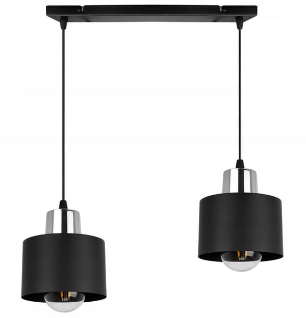MODERNE LOFT HÆNGELAMPE SORT LED LAMPE Skærm
