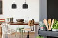 Miniatyrbillede 4 af 10: MODERNE LOFT HÆNGELAMPE SORT LED LAMPE Skærm