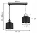 Miniatyrbillede 7 af 10: MODERNE LOFT HÆNGELAMPE SORT LED LAMPE Skærm
