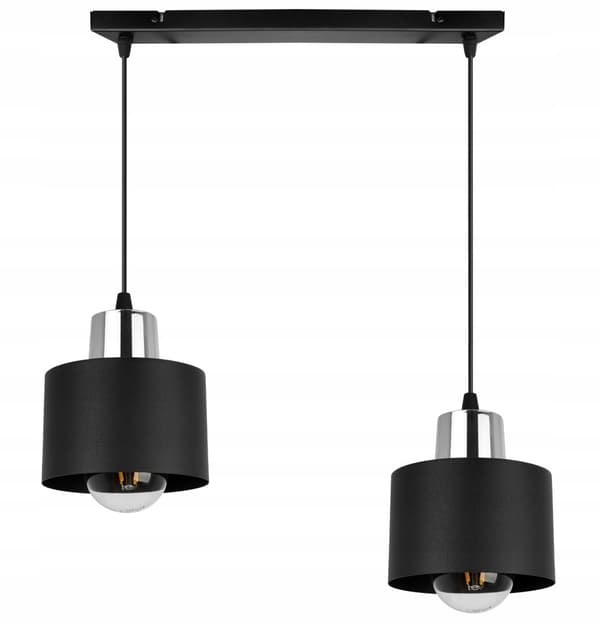 MODERNE LOFT HÆNGELAMPE SORT LED LAMPE Skærm