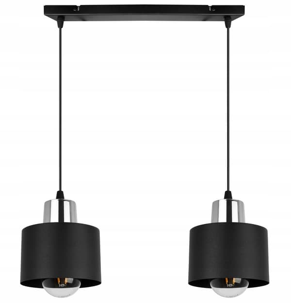 MODERNE LOFT HÆNGELAMPE SORT LED LAMPE Skærm