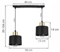 Miniatyrbild 7 av 10: MODERN TAK HÄNGLAMPA SVART LED LAMPSKÄRM