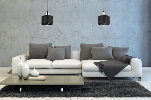 MODERNE LOFT HÆNGELAMPE SORT LED LAMPE Skærm