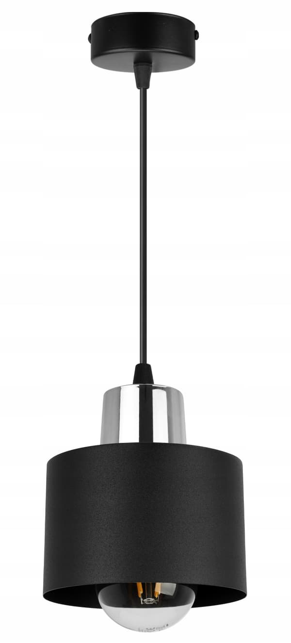 MODERNE LOFT HÆNGELAMPE SORT LED LAMPE Skærm