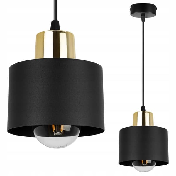 MODERNE LOFT HÆNGELAMPE SORT LED LAMPE Skærm