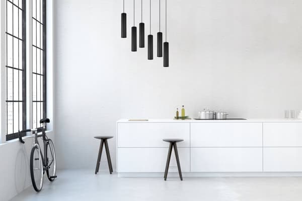 MODERN TAK HÄNGLAMPA SVART LED LAMPSKÄRM