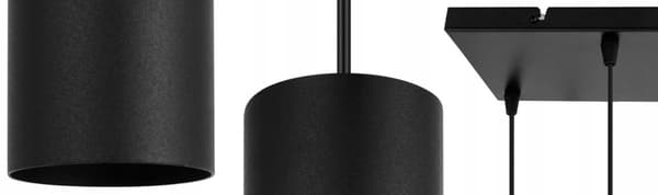 MODERN TAK HÄNGLAMPA SVART LED LAMPSKÄRM