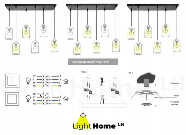MODERN TAK HÄNGLAMPA SVART LED LAMPSKÄRM