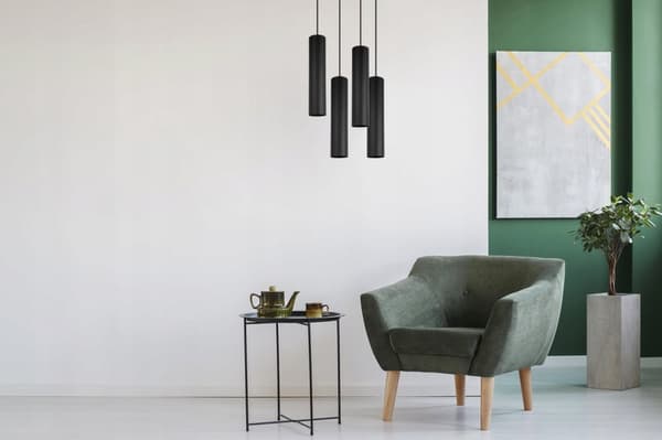 MODERN TAK HÄNGLAMPA SVART LED LAMPSKÄRM