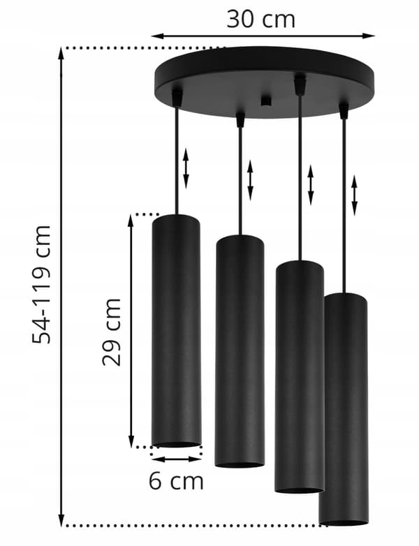 MODERN TAK HÄNGLAMPA SVART LED LAMPSKÄRM