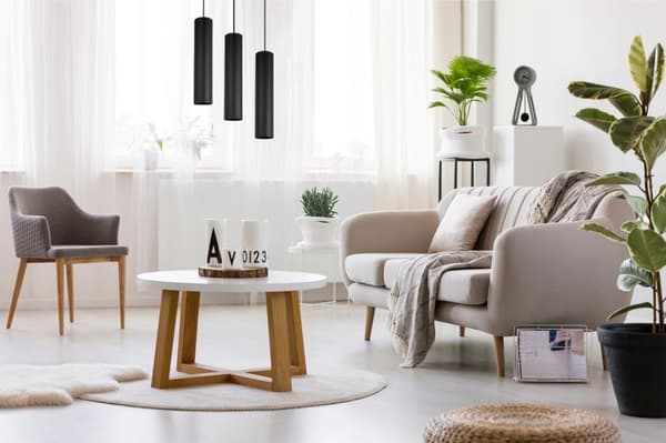 MODERNE LOFT HÆNGELAMPE SORT LED LAMPE Skærm