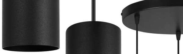 MODERNE LOFT HÆNGELAMPE SORT LED LAMPE Skærm