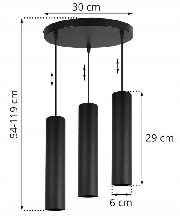 MODERNE LOFT HÆNGELAMPE SORT LED LAMPE Skærm