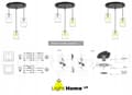 Miniatyrbillede 9 af 10: MODERNE LOFT HÆNGELAMPE SORT LED LAMPE Skærm