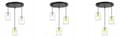 Miniatyrbillede 10 af 10: MODERNE LOFT HÆNGELAMPE SORT LED LAMPE Skærm