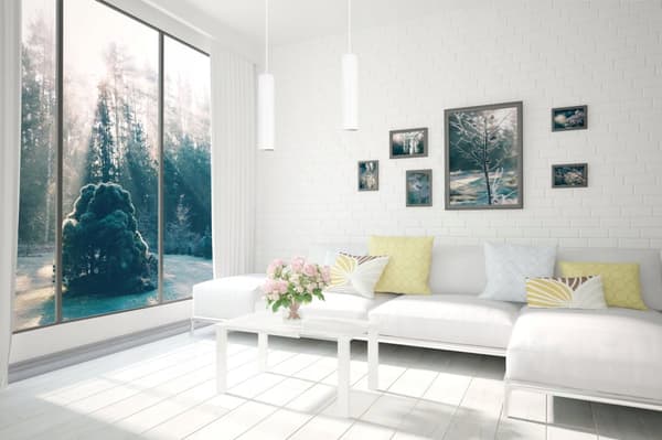 MODERN TAK HÄNGLAMPA VIT LED LAMPSKÄRM