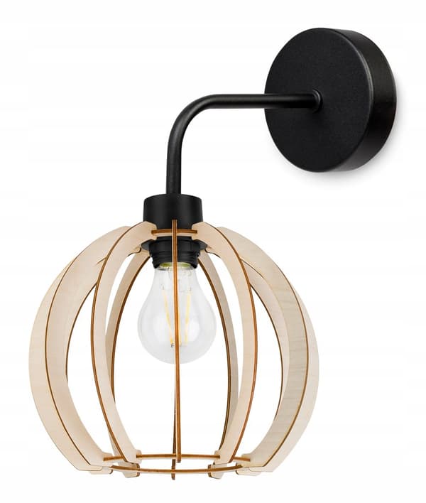 VÆGLAMPE, KVADRAT LAMPE, LOFTSLAMPE, TRÆLAMPE, LED