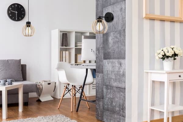 VÆGLAMPE, KVADRAT LAMPE, LOFTSLAMPE, TRÆLAMPE, LED