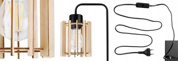 NATTBORDSLAMPA TRÄLAMPA LAMPA LED
