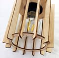 Miniatyrbillede 7 af 10: HÆNGELAMPE LOFT LYSKELYSE TRÆLAMPE ...