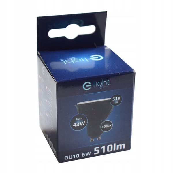 LED Pære GU10 NEUTRAL FARVE 6W = 42W SORT