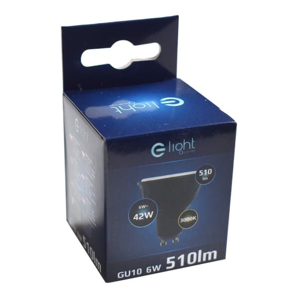 LED GLÖDA GU10 VARM FÄRG 6W = 42W SVART