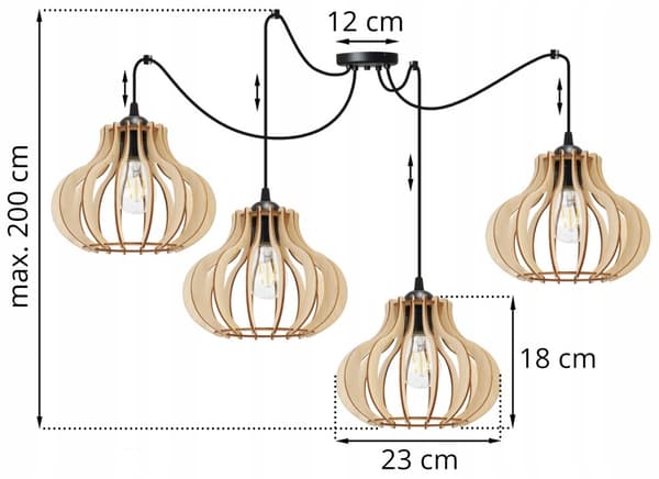 HÄNGLAMPA TAK LJUSKRAKA TRÄLAMPA ...