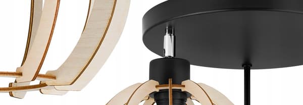 MODERNE TRÆ LED LOFT HÆNGELAMPE